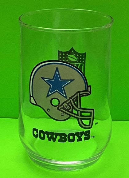 Dallas Cowboys NFL Clear Used Drinking Glass