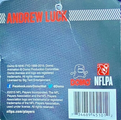 Andrew Luck 2015 NFLPA Full Size NOS Domo Plush Doll