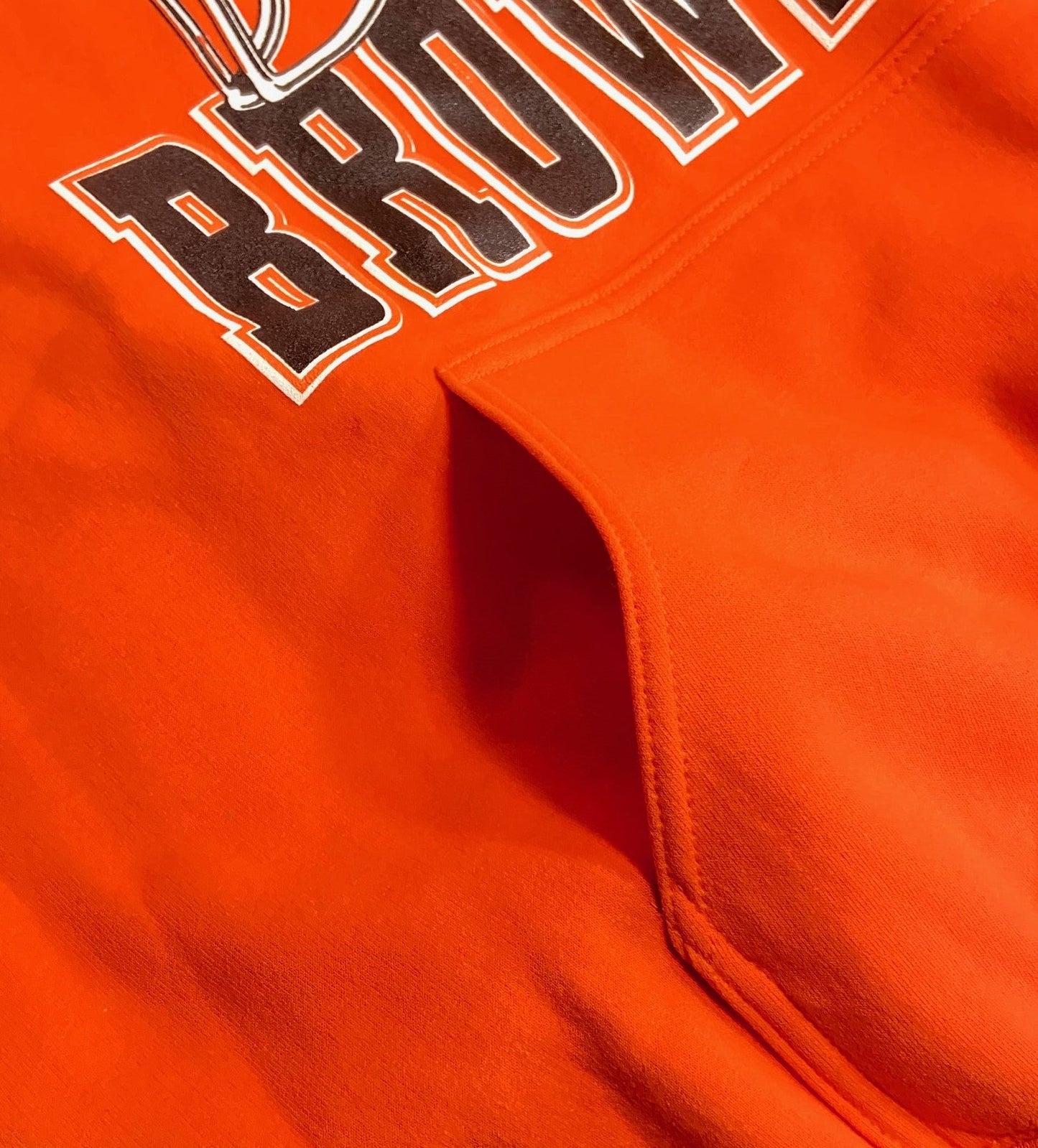 Cleveland Browns 1999 NFL Vintage Orange Hooded Logo NOS Sweatshirt