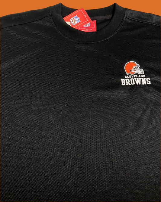 Cleveland Browns 2000 XL Embroidered Black Polyester NOS T-Shirt