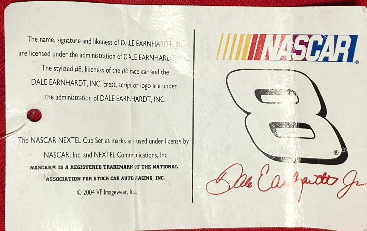 Dale Earnhardt, Jr. 2004 NASCAR Youth XL (18-20) Red NOS T-Shirt
