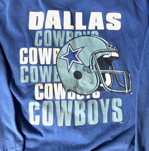 Dallas Cowboys NFL Adult L Blue Cotton/Poly Used Sweatshirt