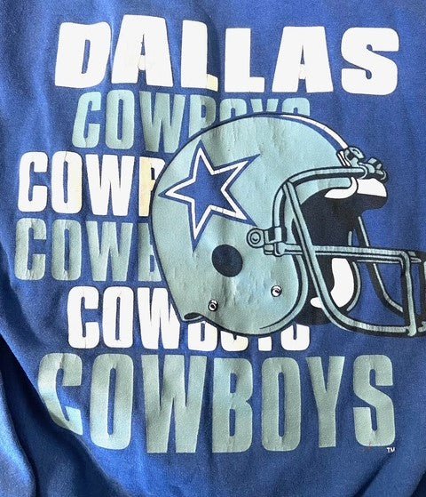 Dallas Cowboys NFL Adult L Blue Cotton/Poly Used Sweatshirt