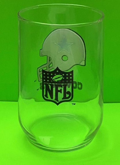 Dallas Cowboys NFL Clear Used Drinking Glass
