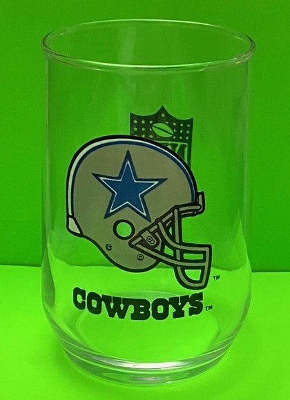 Dallas Cowboys NFL Clear Used Drinking Glass