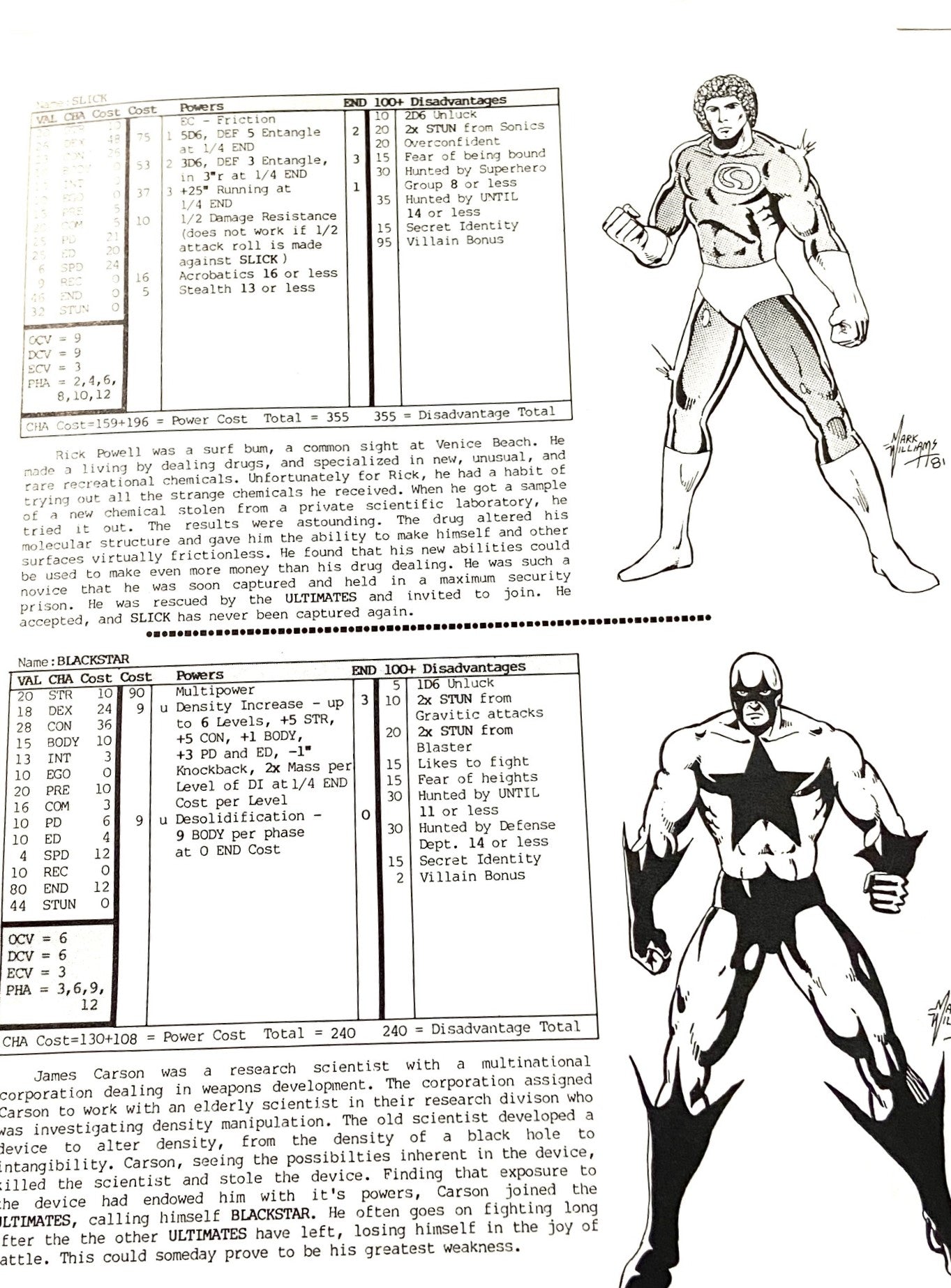 Enemies: "Supervillians for Champions" 1982