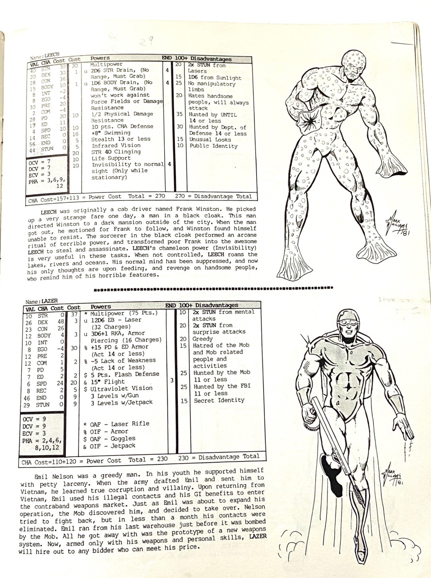 Enemies: "Supervillians for Champions" 1982