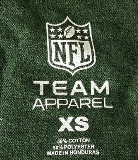 Green Bay Packers NFL 2014 Ladies XS Green Jersey Used T-Shirt