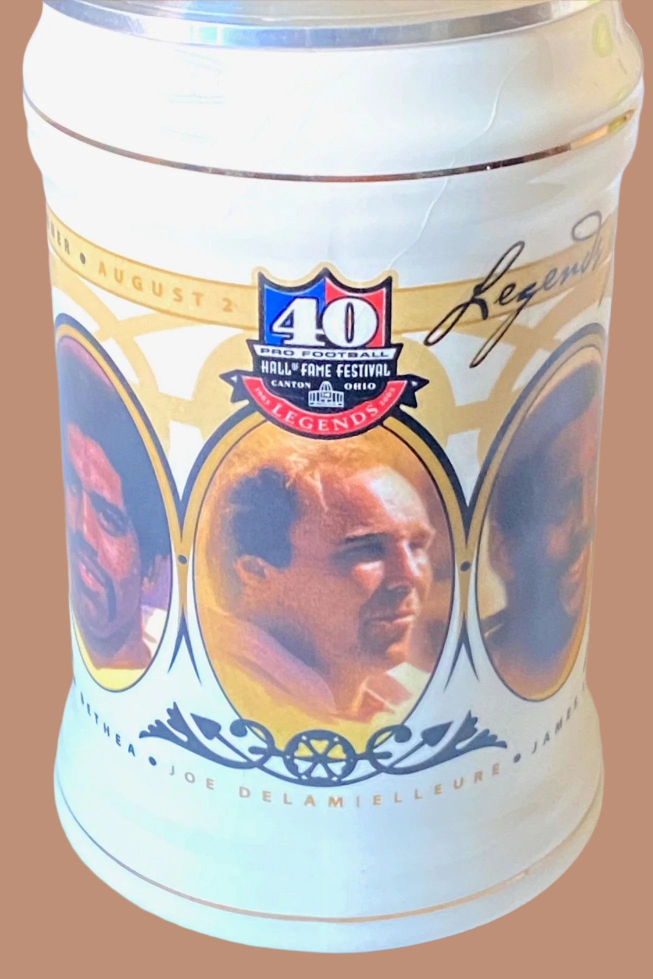 NFL 2003 Hall of Fame 8 3/4" Used Legends of the Game Stein