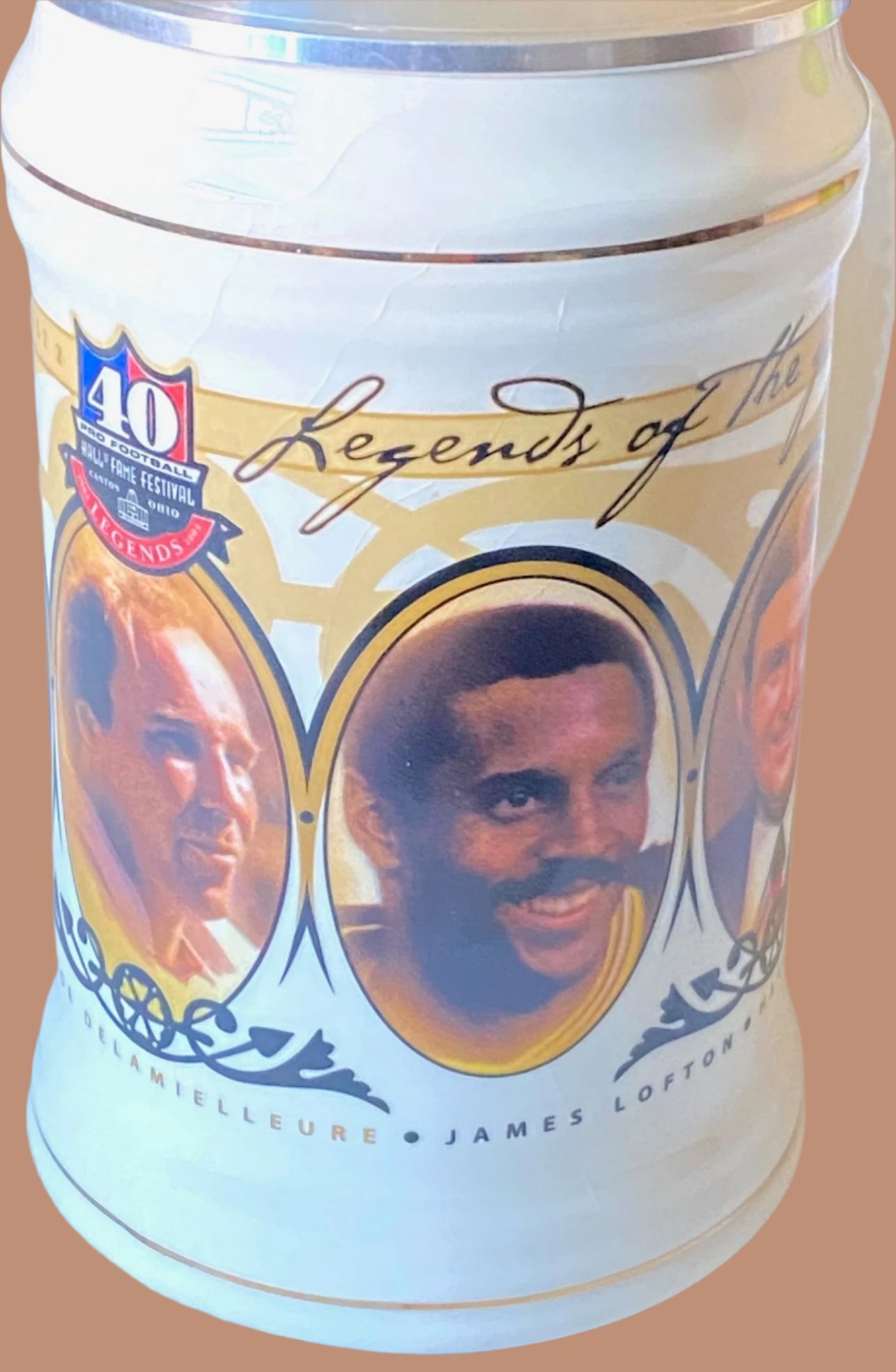 NFL 2003 Hall of Fame 8 3/4" Used Legends of the Game Stein