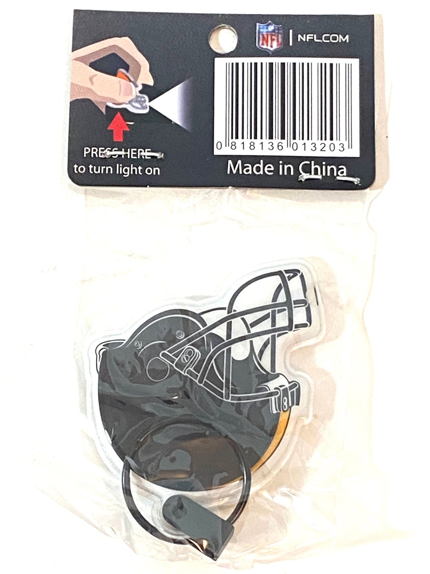 NFL Team Football Helmet NOS Keychain W/LED Light