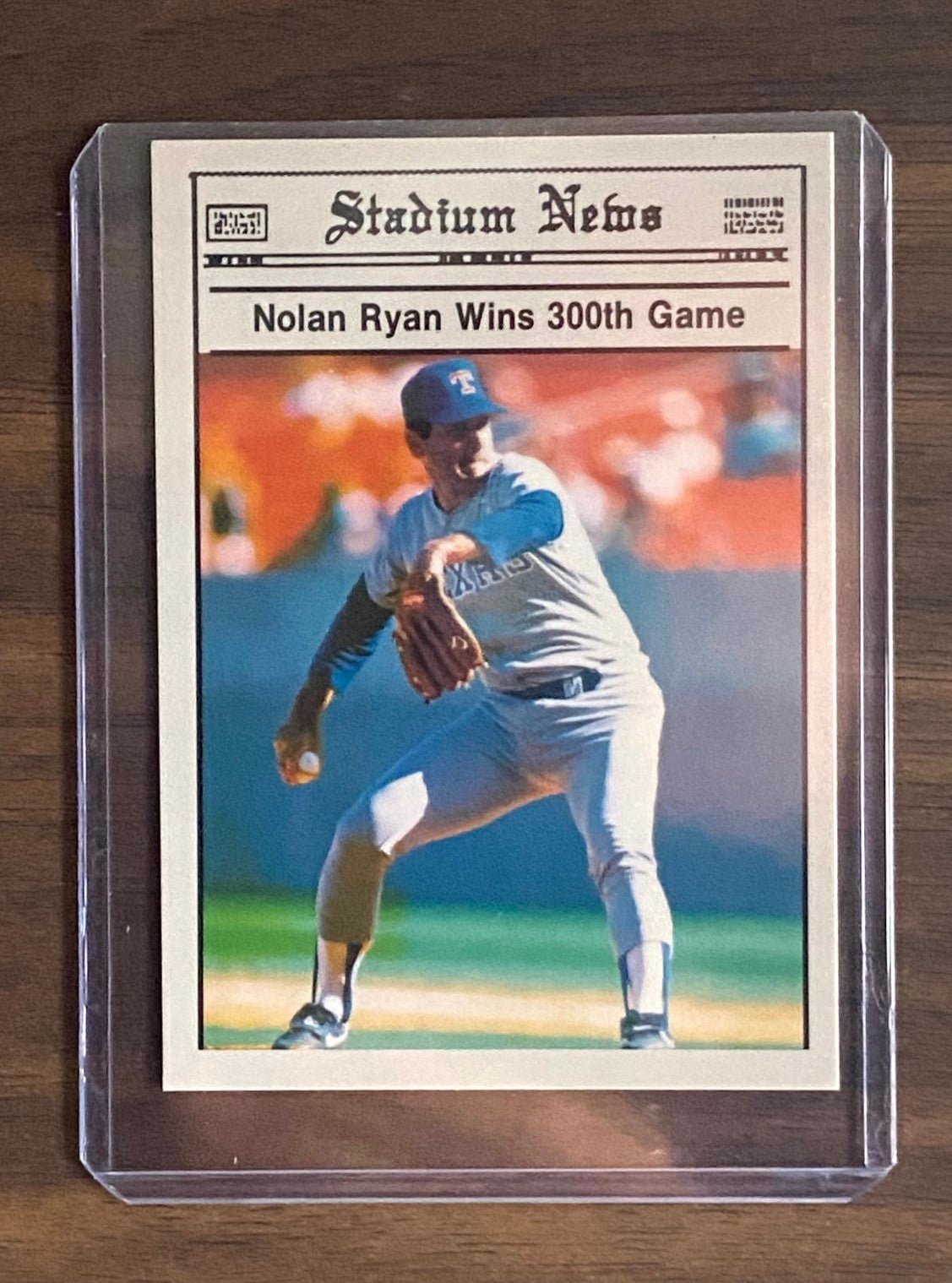 Nolan Ryan 1990 Commemorative Used Wood Wall Plaque