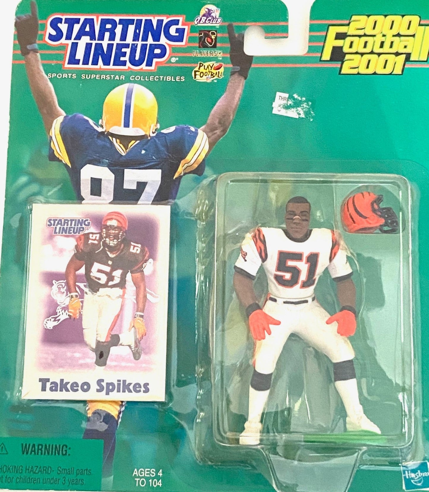 Takeo Spikes 2000-01 NFL Cincinnati Bengals Starting Lineup NOS Figurine
