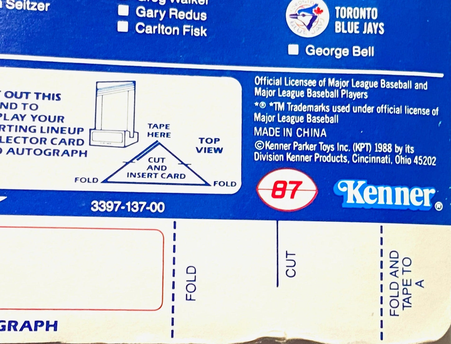 Wade Boggs 1988 Boston Red Sox MLB Starting Lineup Used Figurine