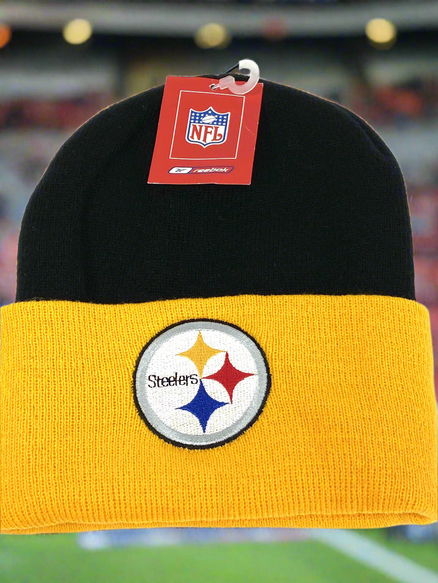 Pittsburgh Steelers Vintage NFL Cuffed NOS Knit Logo Hat