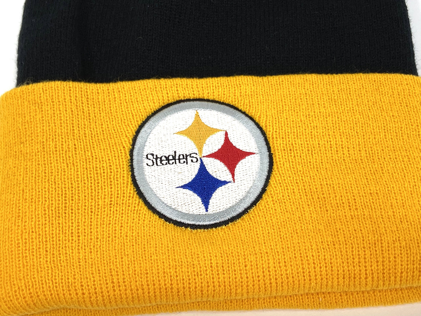 Pittsburgh Steelers Vintage NFL Cuffed NOS Knit Logo Hat