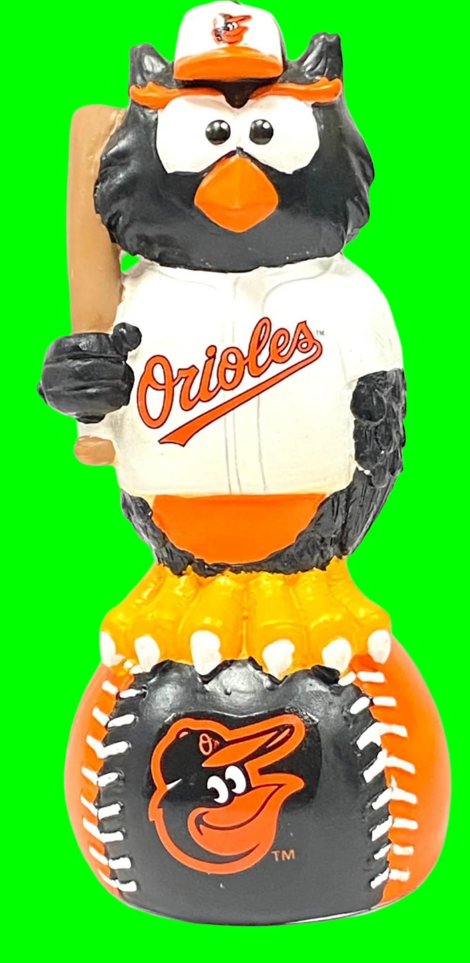 Baltimore Orioles 2013 MLB Used Resin Mascot Perched on Ball