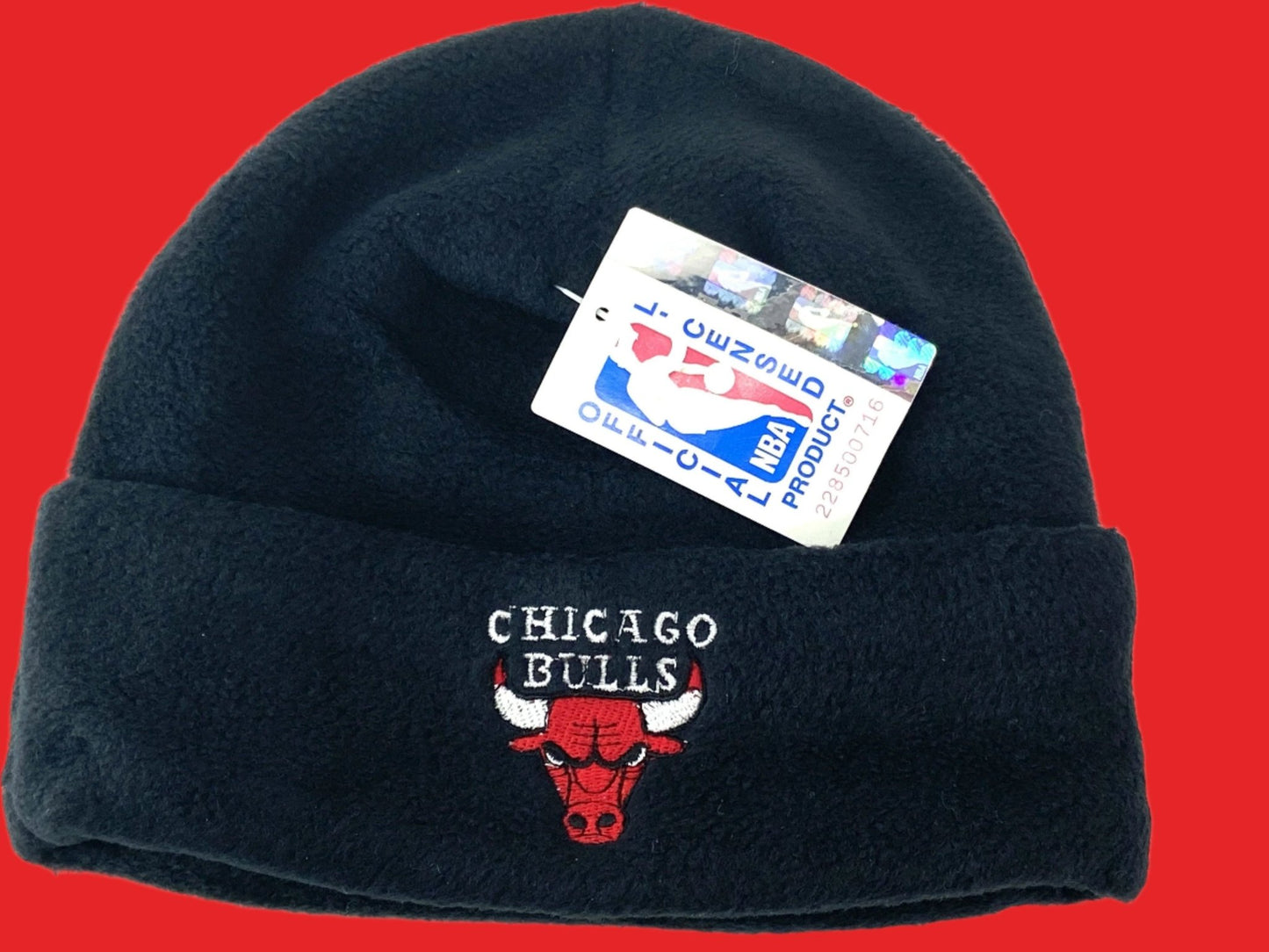 Chicago Bulls Vintage NBA Cuffed Black Fleece NOS Hat