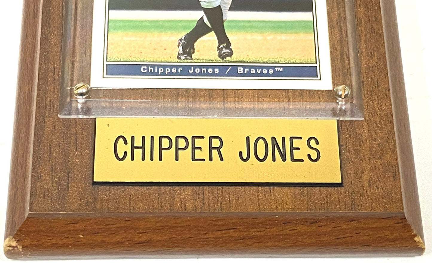 Chipper Jones 1999 MLB Used Plaque Big Play Maker Victory Card