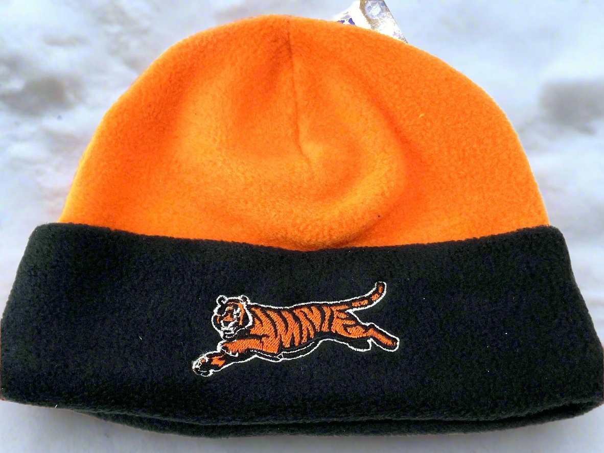 Cincinnati Bengals Vintage Late '90s NFL Adult and Youth Fleece NOS Logo Knit Hat