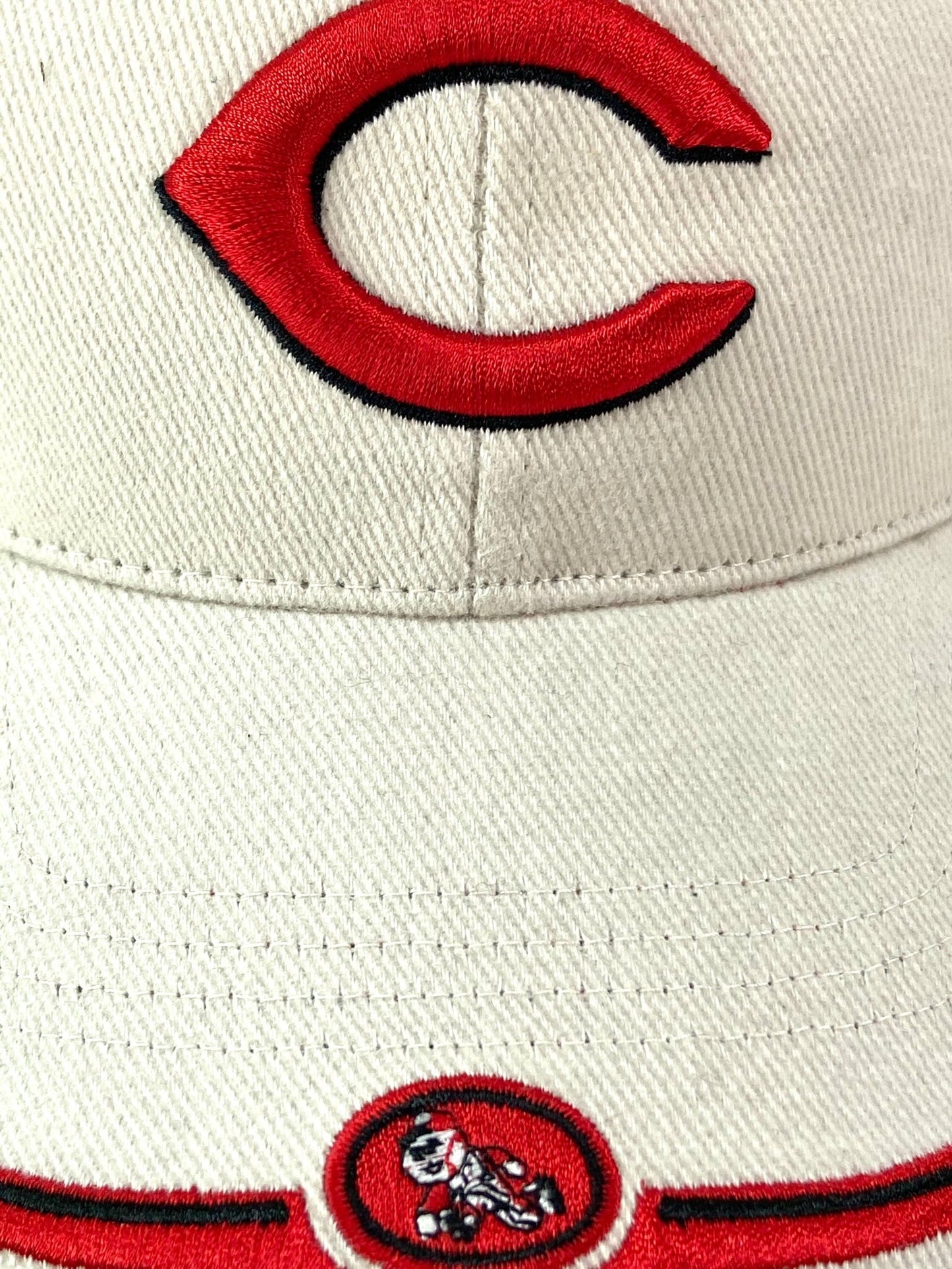 Cincinnati Reds Vintage MLB White "Stache" NOS Cap