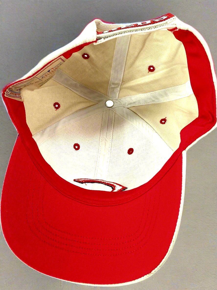 Cincinnati Reds Vintage MLB White "Stache" NOS Cap