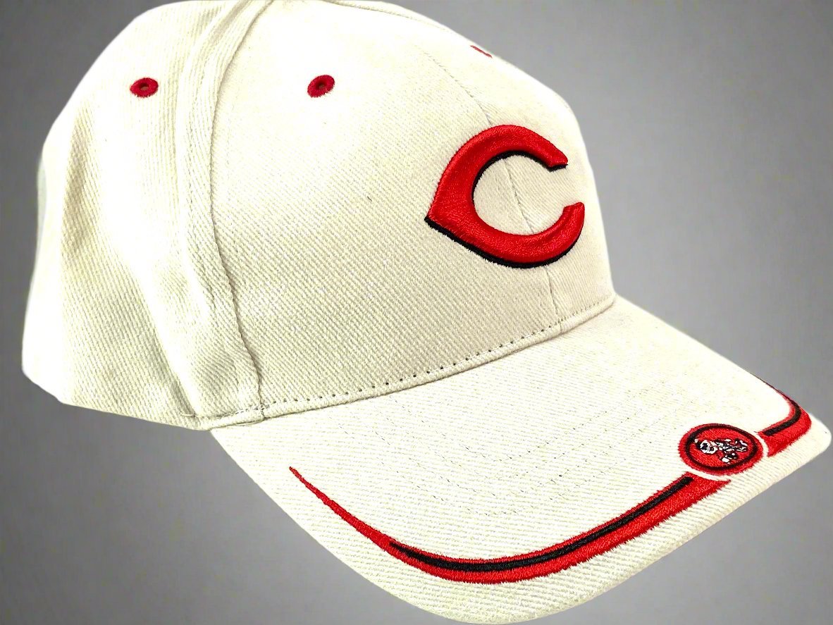 Cincinnati Reds Vintage MLB White "Stache" NOS Cap
