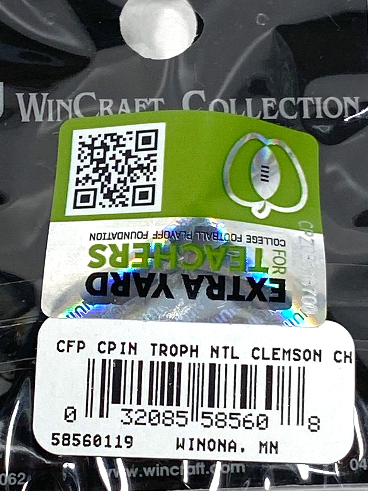Clemson Tigers 2018 NCAA National Champions NOS Collector Pin