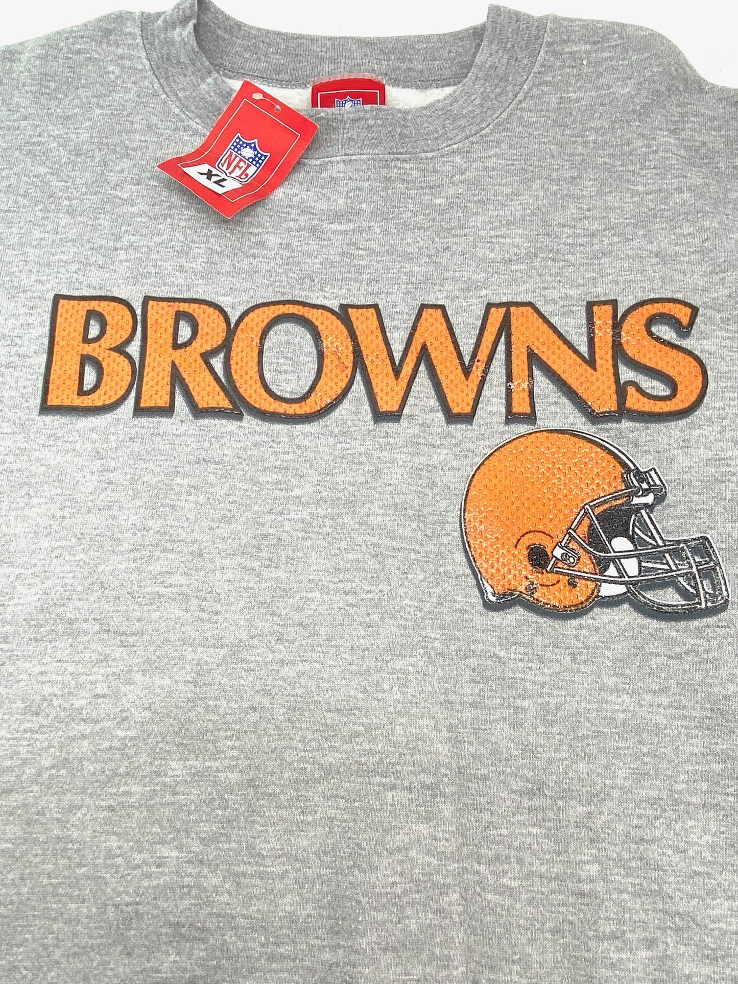 Cleveland Browns NFL 1999 Vintage Gray NOS Sweatshirt Size XL