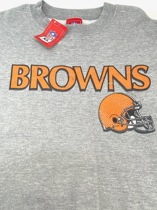 Cleveland Browns NFL 1999 Vintage Gray NOS Sweatshirt Size XL