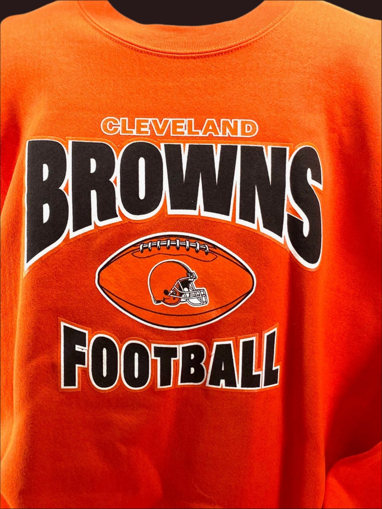 Cleveland Browns NFL 1999 Vintage Orange Sweatshirt NOS Size XL