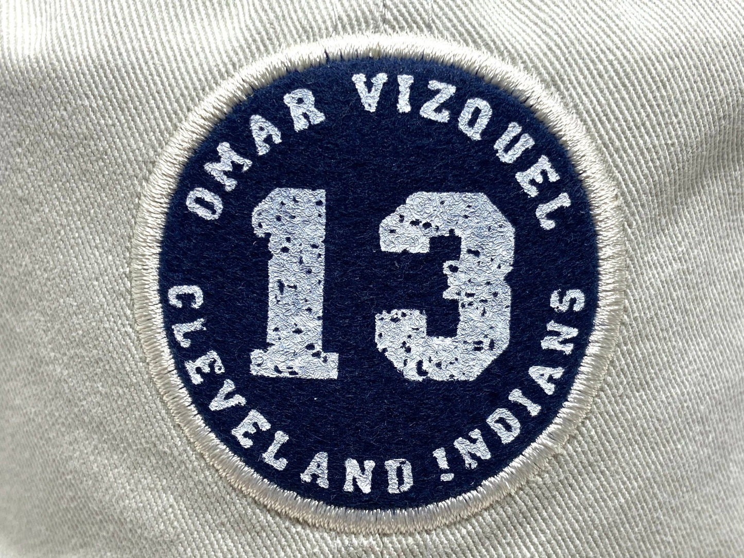 Cleveland Indians Vintage MLB Omar Vizquel NOS "Tattered" Cap