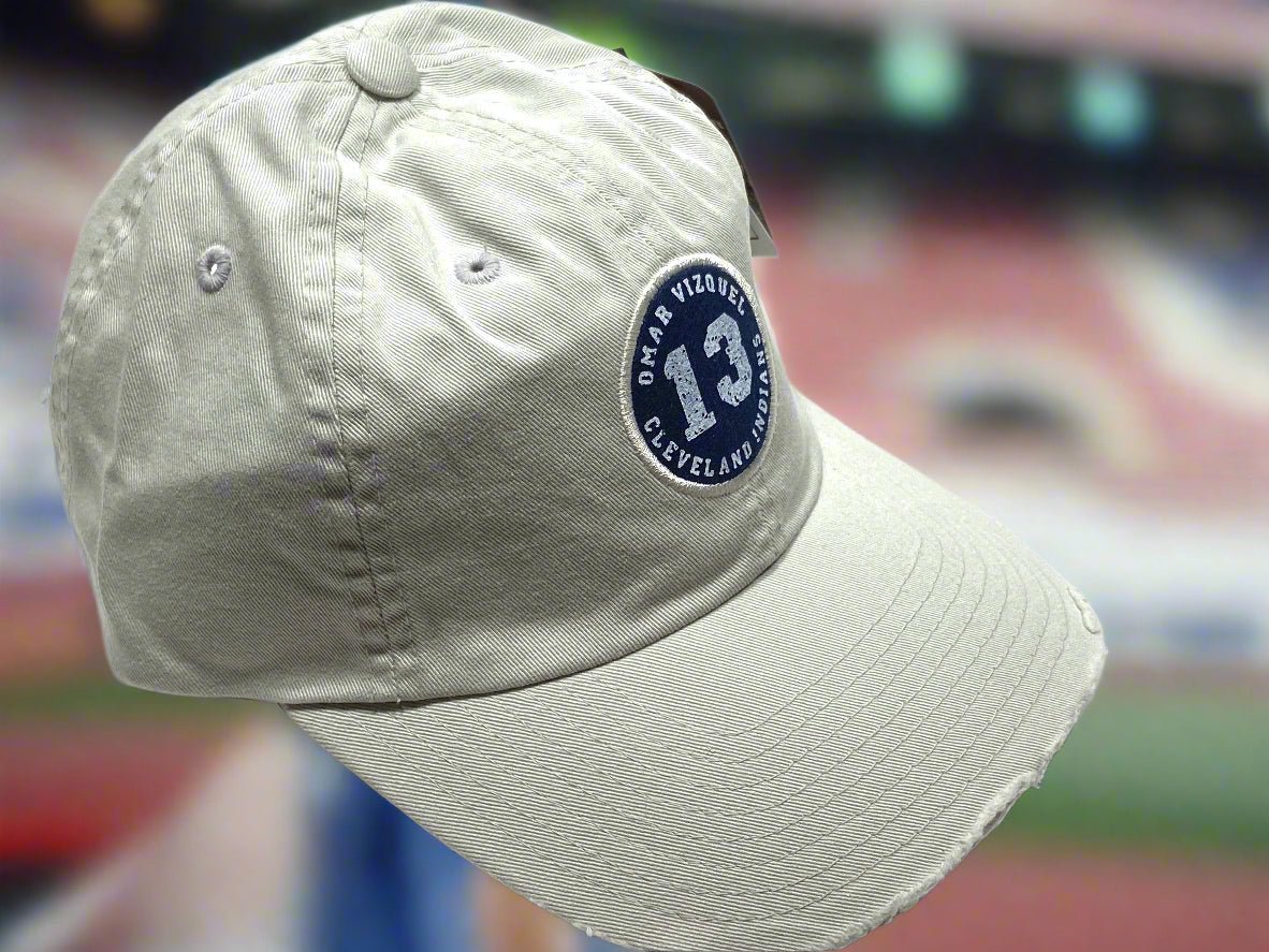 Cleveland Indians Vintage MLB Omar Vizquel NOS "Tattered" Cap