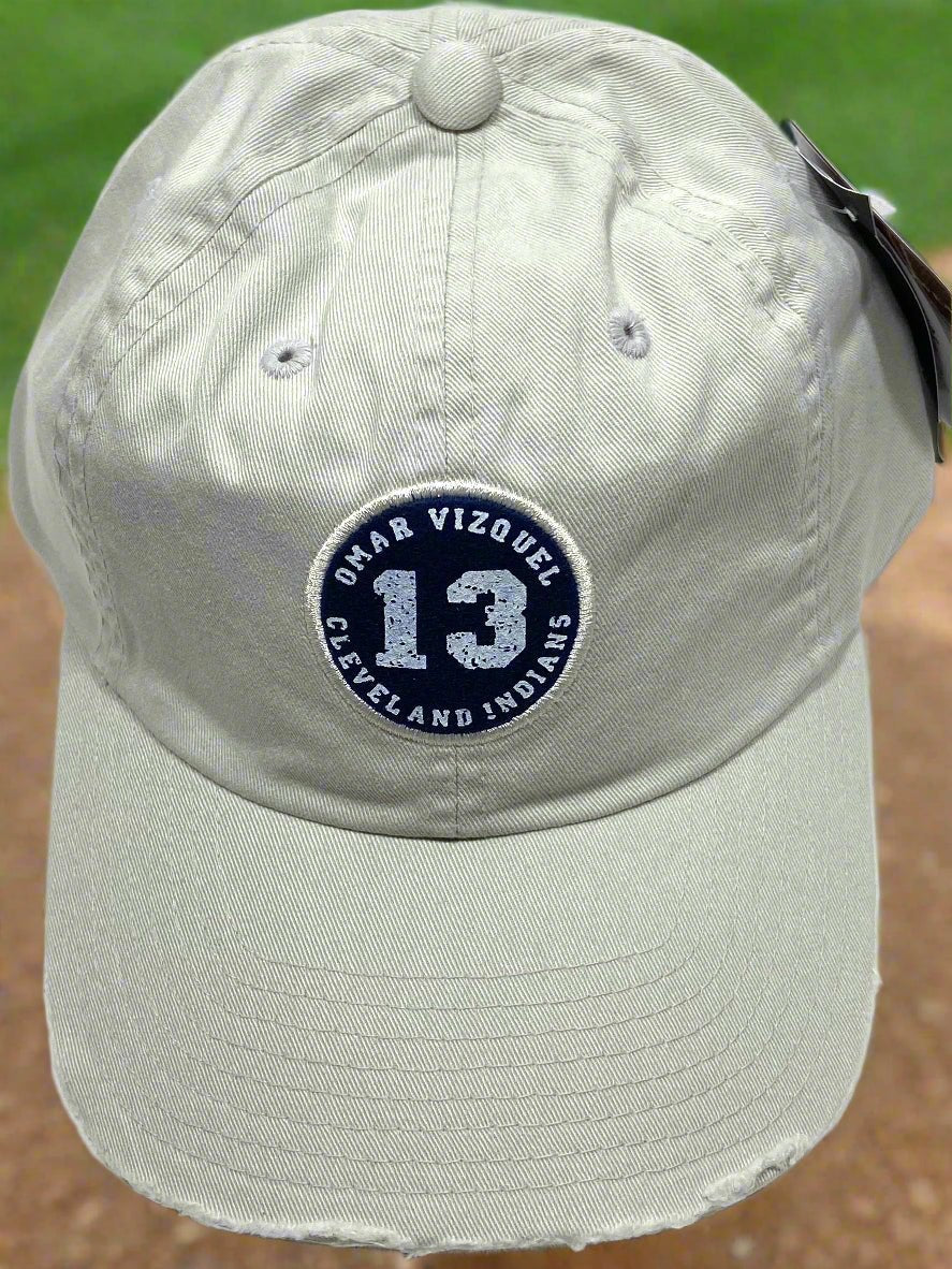 Cleveland Indians Vintage MLB Omar Vizquel NOS "Tattered" Cap