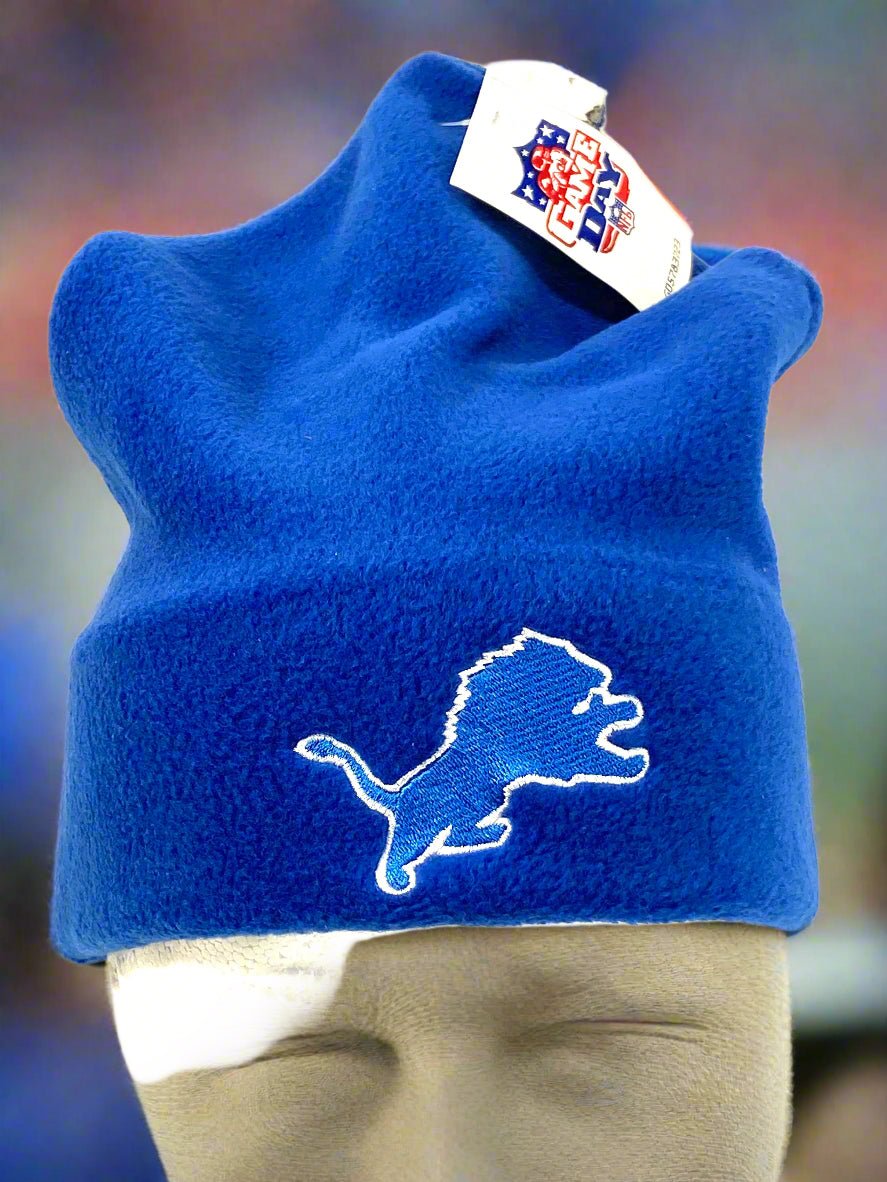 Detroit Lions Vintage NFL Blue "Tall" Cuffless Fleece NOS Hat