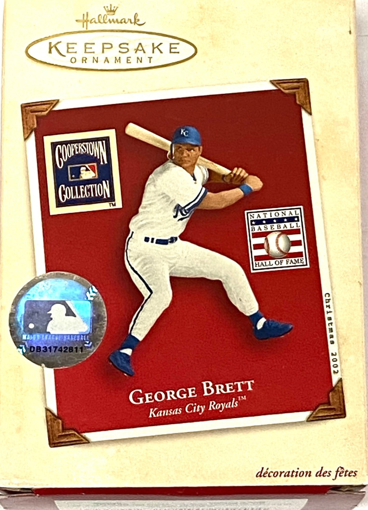 George Brett 2002 MLB Kansas City Royals Keepsake Used Ornament