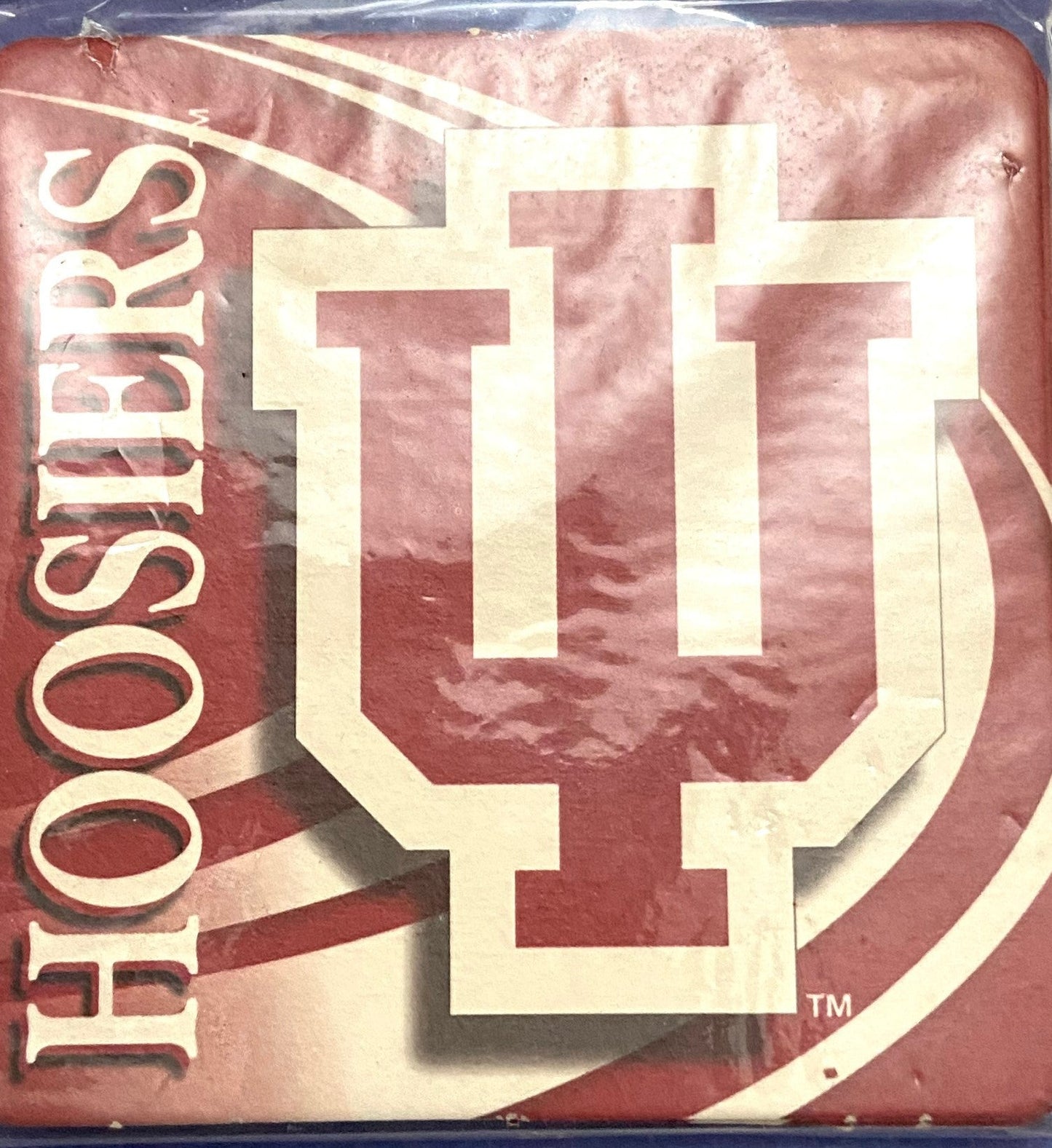 Indiana Hoosiers 4x4" Vintage NCAA European-Style Coasters NOS Pack of 6