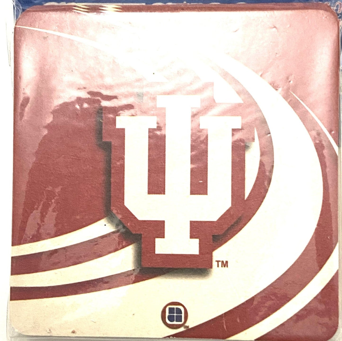 Indiana Hoosiers 4x4" Vintage NCAA European-Style Coasters NOS Pack of 6
