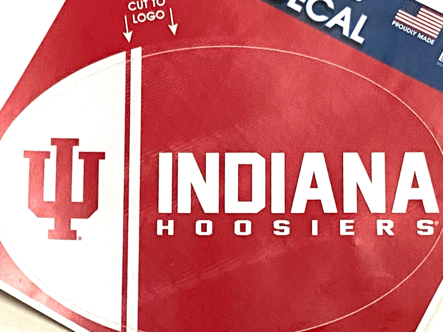 Indiana Hoosiers NCAA 5.5" X 3.5" NOS Football Decal