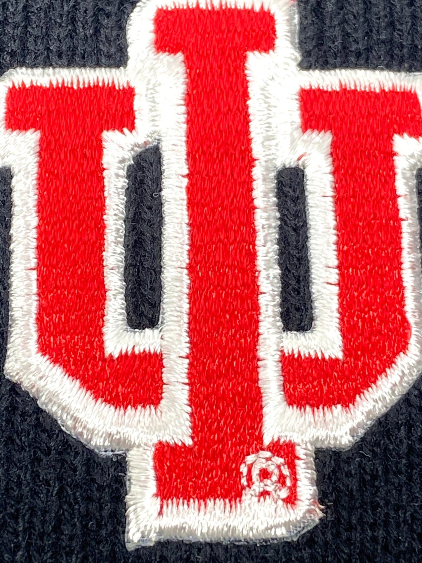Indiana Hoosiers Vintage NCAA Embroidered Adult Black Knit NOS Hat