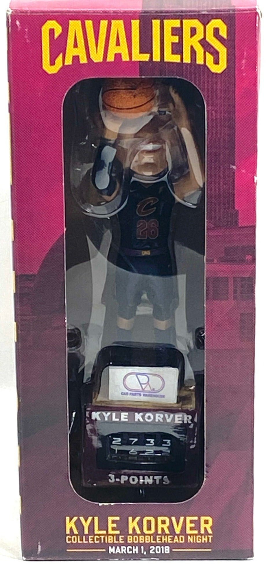 Kyle Korver 2018 NBA Cleveland Cavaliers "Korver Kounter" Used Bobblehead