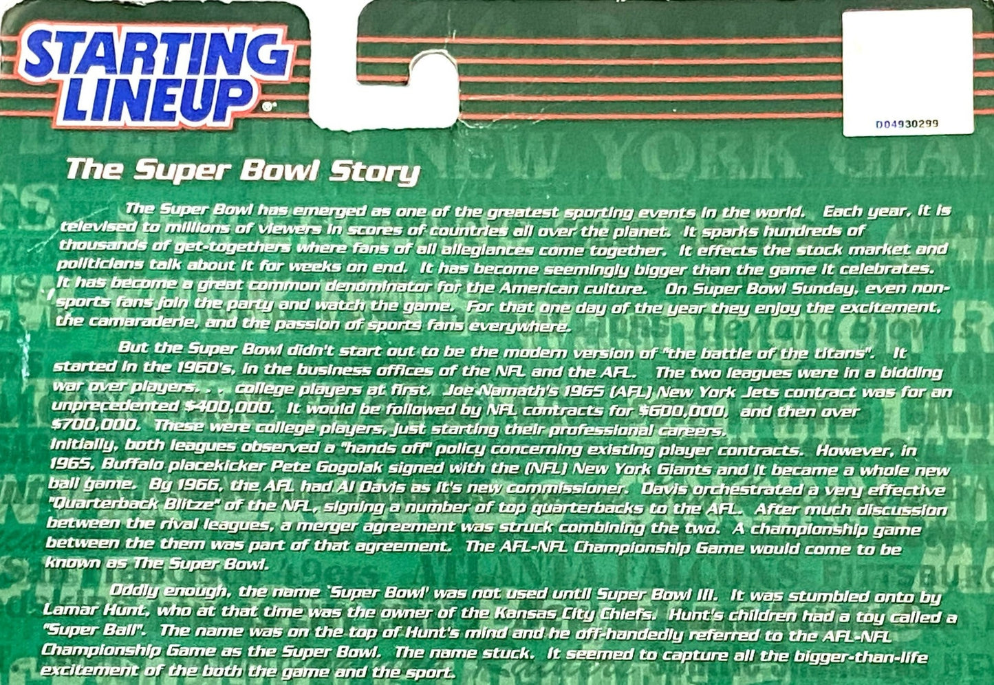 Mark Brunell 1999-2000 NFL Jacksonville Jaguars NOS Starting Lineup Figurine