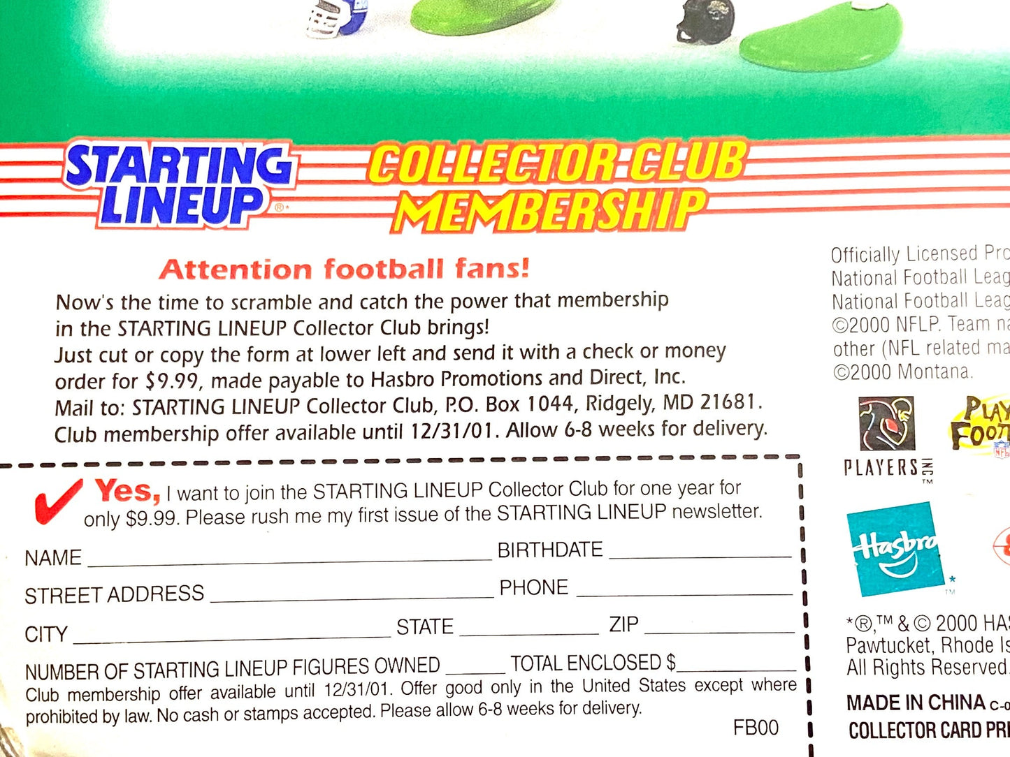 Mark Brunell 2000-01 NFL Jacksonville Jaguars Starting Lineup NOS Figurine