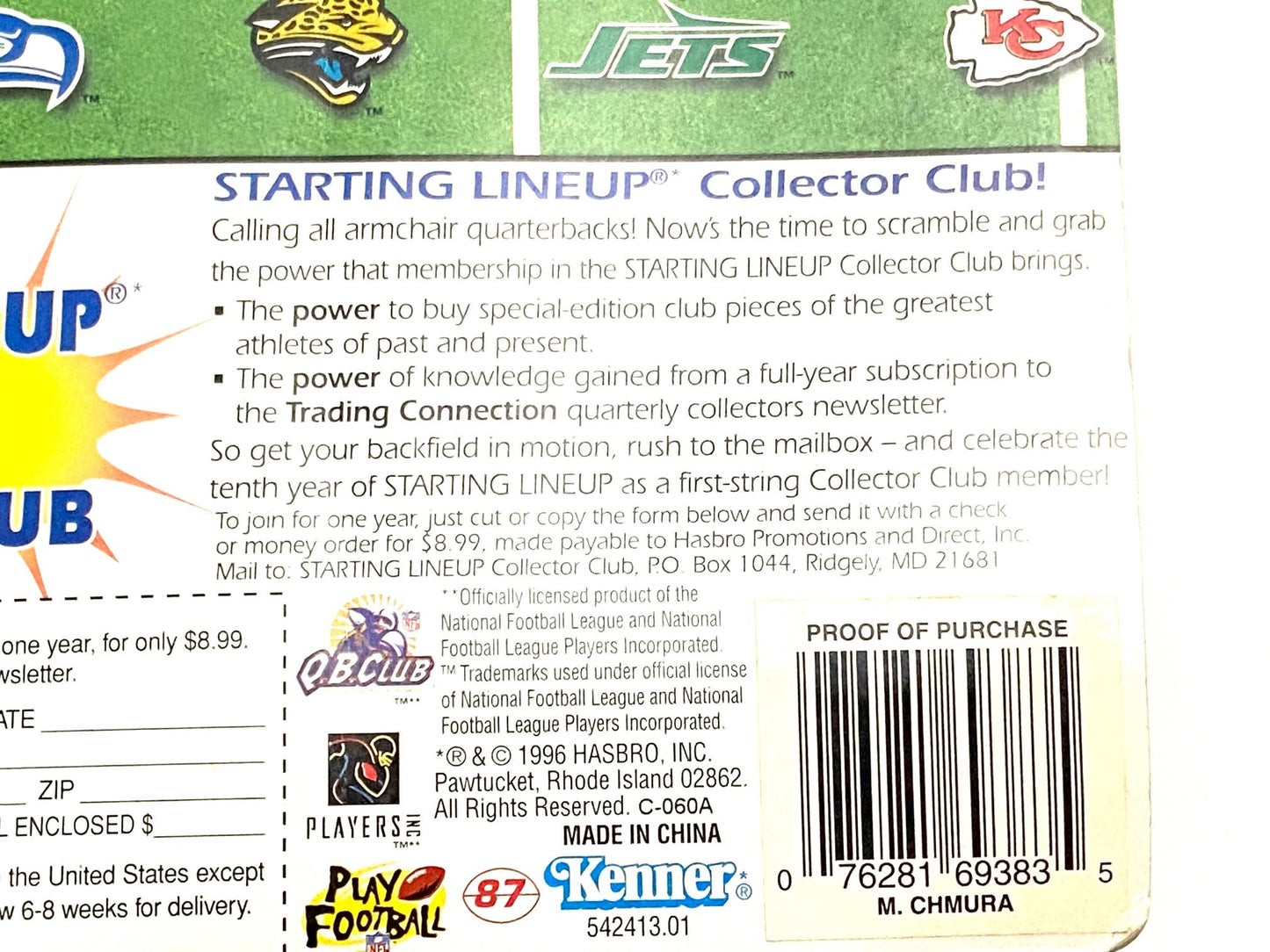 Mark Chmura 1997 Green Bay Packers NFL Starting Lineup NOS Figurine