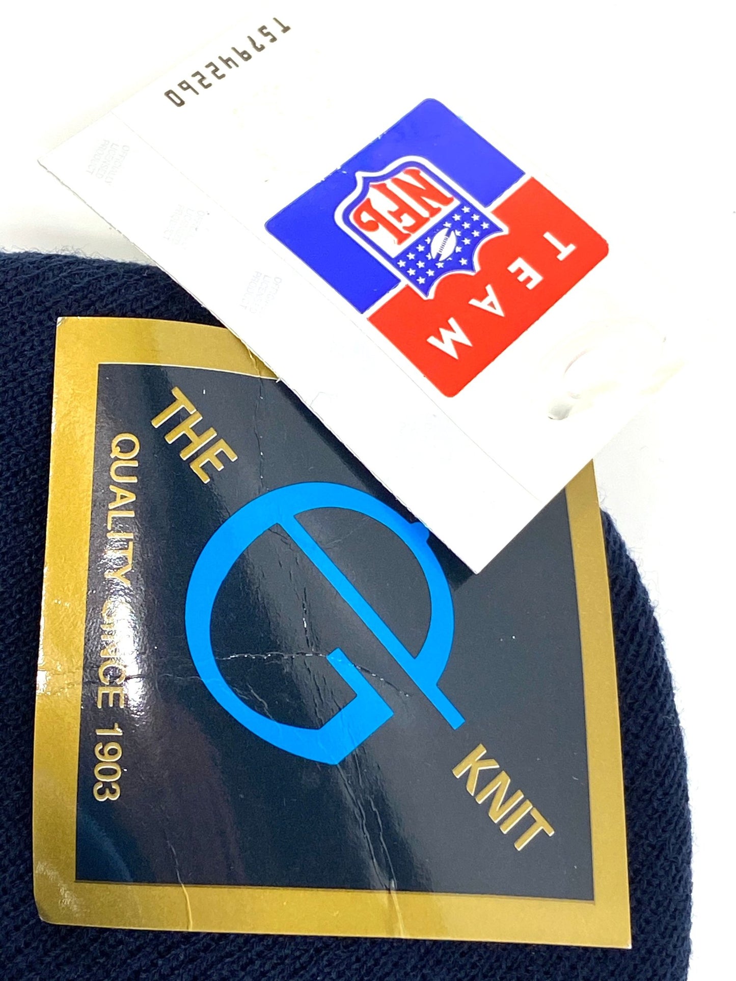 New England Patriots Vintage NFL Cuffed Navy Knit NOS Logo Hat