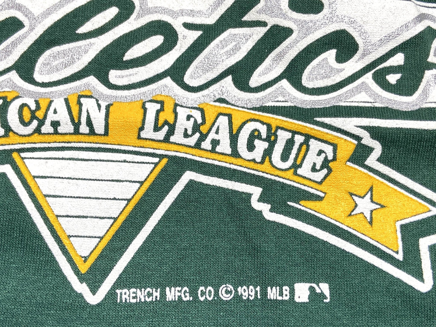 Oakland Athletics 1991 MLB Team Color Logo NOS T-Shirt