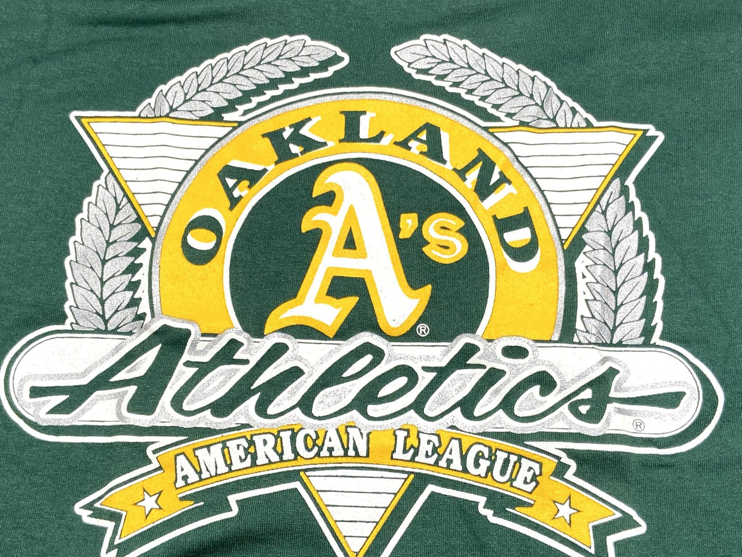 Oakland Athletics 1991 MLB Team Color Logo NOS T-Shirt