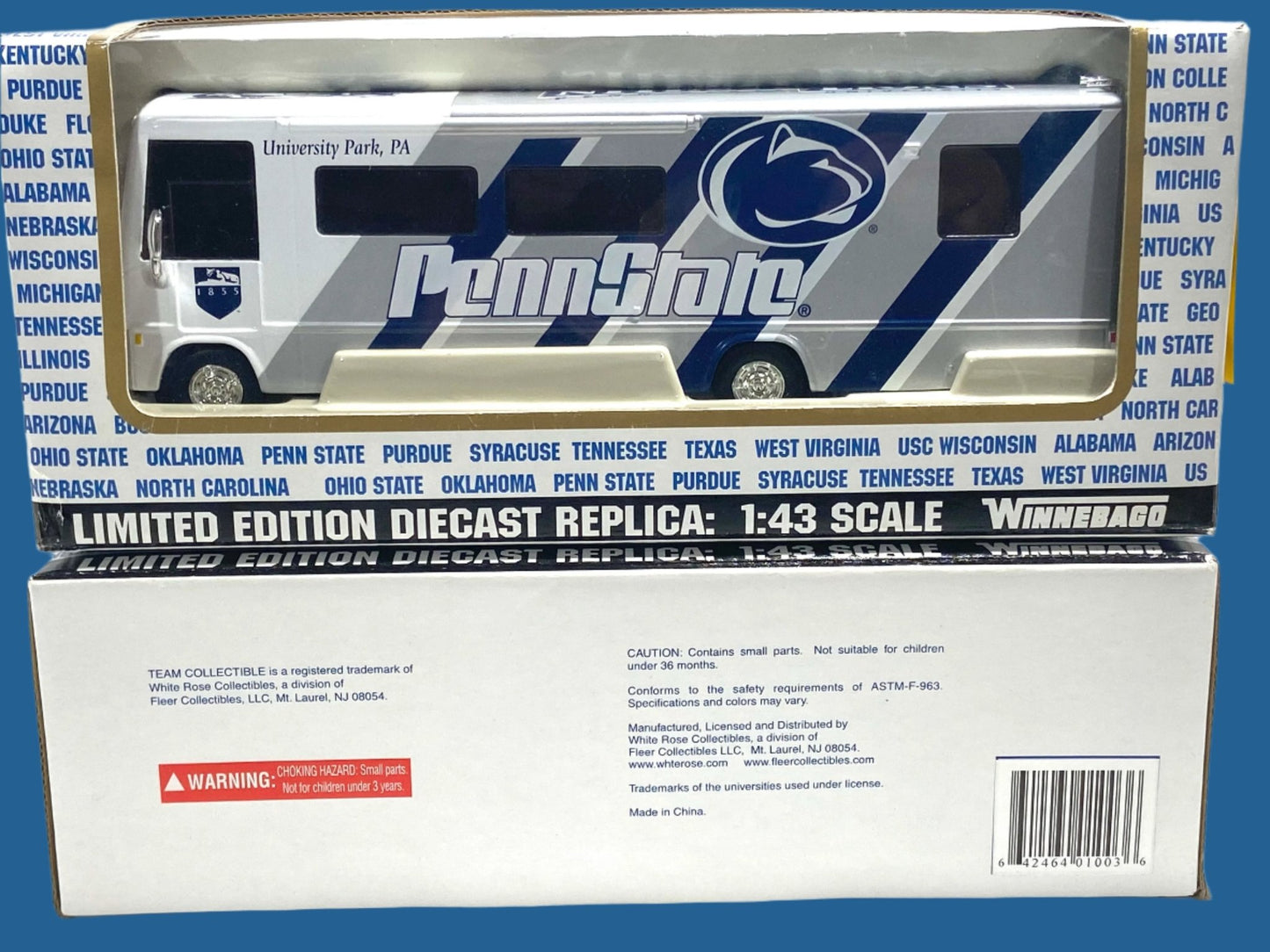 Penn State Nittany Lions Vintage 2001 NCAA 1:43 NOS Winnebago