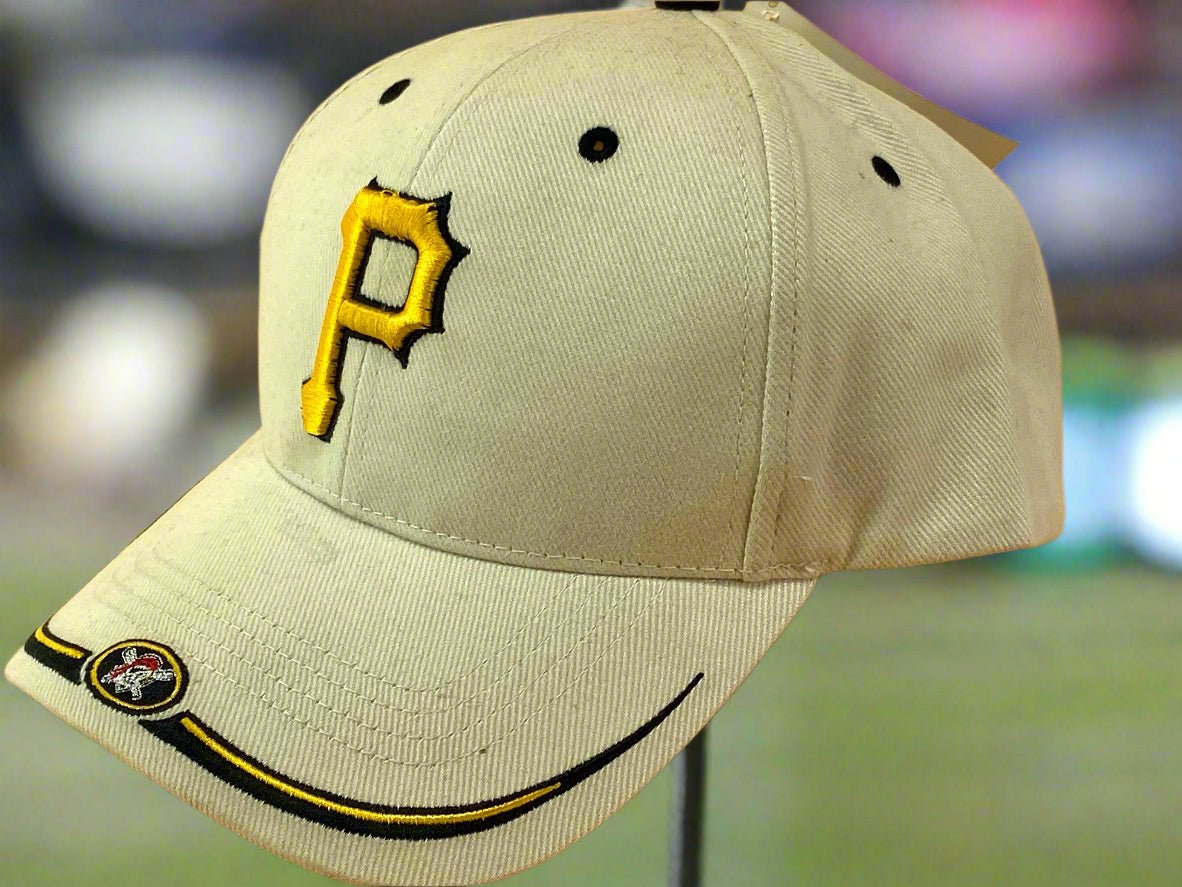 Pittsburgh Pirates NOS Vintage MLB Beige "Stache" Cap