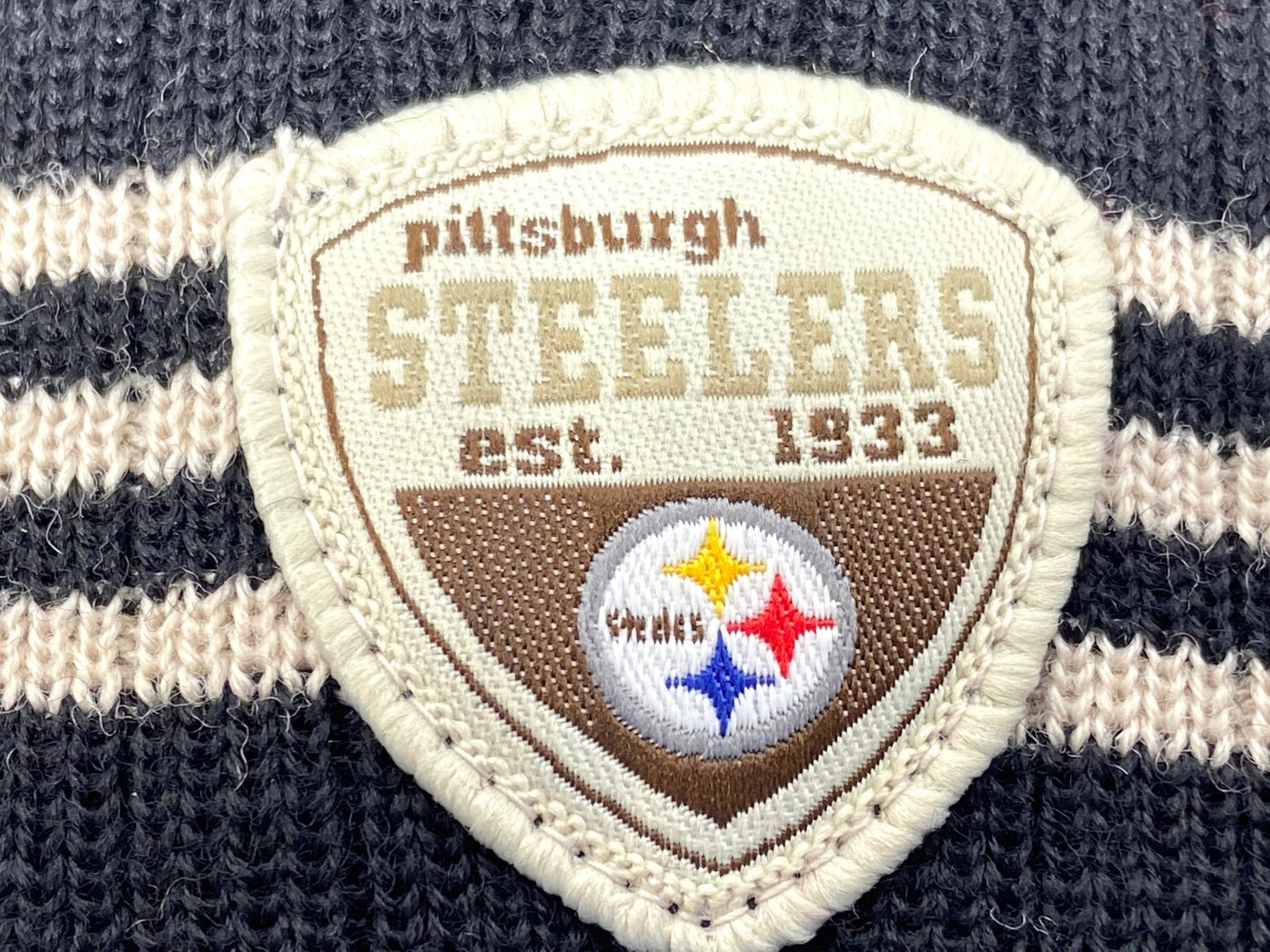 Pittsburgh Steelers Vintage 2002 NFL Cuffed NOS "EST. 1933" Wool Knit Hat